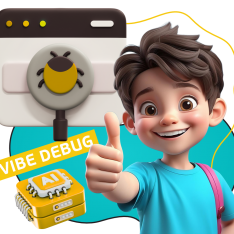 Тестирование & Vibe Debug. Охотники за багами - КИБЕРшкола программирования для детей, компьютерные курсы для школьников, начинающих и подростков - KIBERone г. Курган