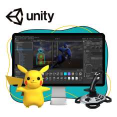 Мир игр на Unity 2D на популярном движке + AI-помощники - КИБЕРшкола программирования для детей, компьютерные курсы для школьников, начинающих и подростков - KIBERone г. Курган